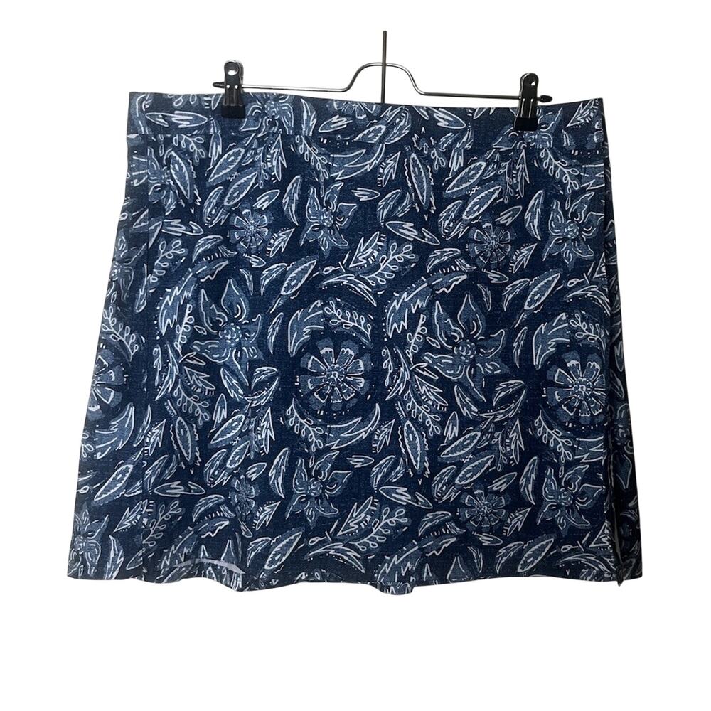 RipSkirt Wrap Skirt Women’s Sz XL Blue Rustic Floral Beach Casual Cover Up
